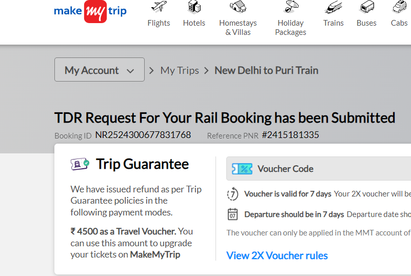 helodeepakji's tweet photo. #FRAUD @makemytripcare @makemytrip 
Trip Guarantee is a fraud
अगर आपकी यात्रा confirm नही होती तो  आपको  voucher मिलता है | और ये voucher का आप use नही कर सकते आपने according |

में ये कहना चाहता हु की Makemytrip के इस प्रकार के fraud से बचे | https://t.co/gXItHdeD7N