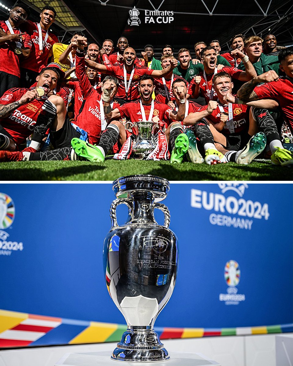 Name a <a href="/ManUtd/">Manchester United</a> player you think will do the #EmiratesFACup x #EURO2024 double this summer 🏆🏆
