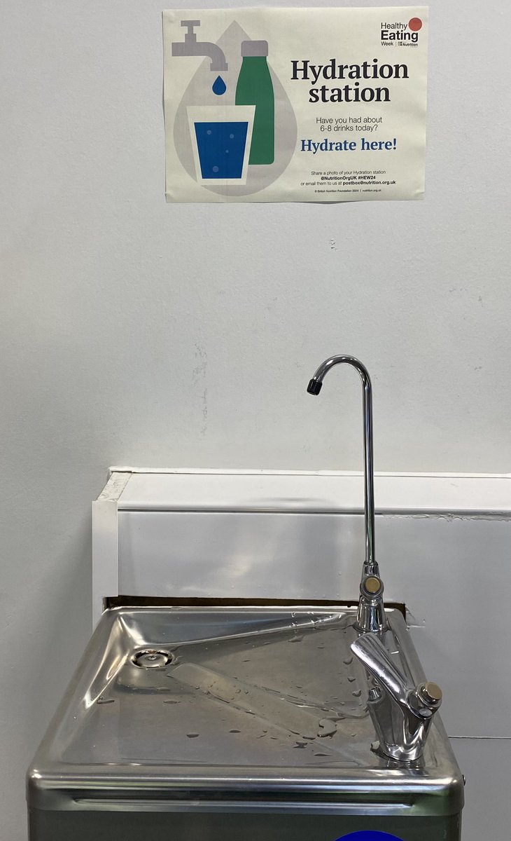 @nutritionorguk 
Healthy Eating Week
Stay Hydrated 💧🥛🚰

Today’s focus will be on the importance of staying hydrated and how we can ensure to drink enough each day!

Keep an eye out for the hydration stations where you can fill up your water bottles!

<a href="/wallacehighsch/">Wallace High School</a> <a href="/WHS_HE/">WHS_HE</a>