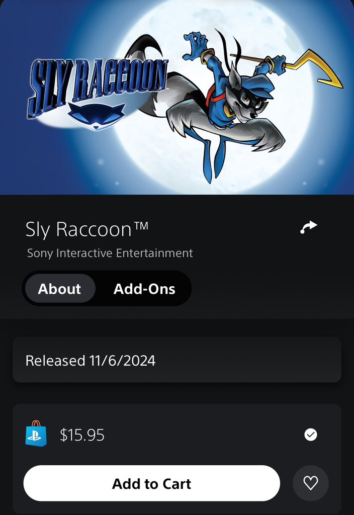 thegamersjoint's tweet image. Sly Cooper &amp;amp; the Thevius Raccoonus has officially released on PS5/4!