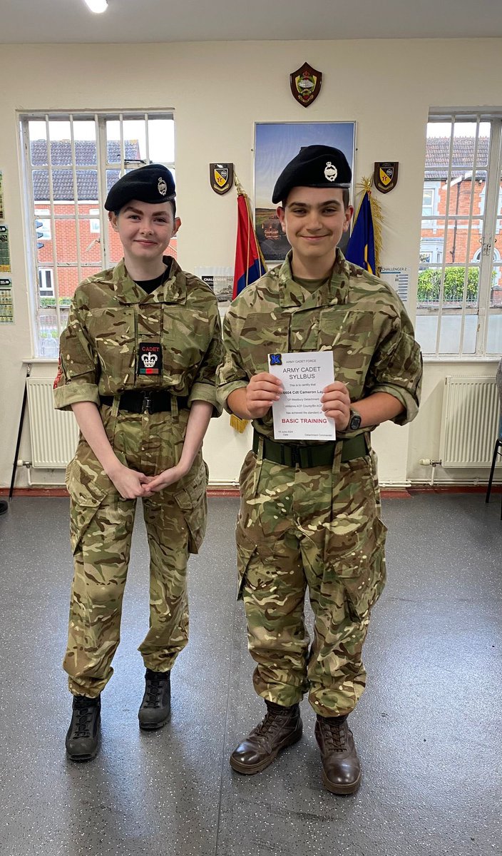 WiltsACF's tweet photo. Westbury (Troop) Detachment had a Beret presentation for their newest cadets. 
Present were their parents and Cdt CSM Dutton-Ward presided over the ceremony, her last duty as Cadet CSM, due to ageing out. We wish her all the best in her future endeavours. 

Congratulations all https://t.co/PUEwCGGdhx
