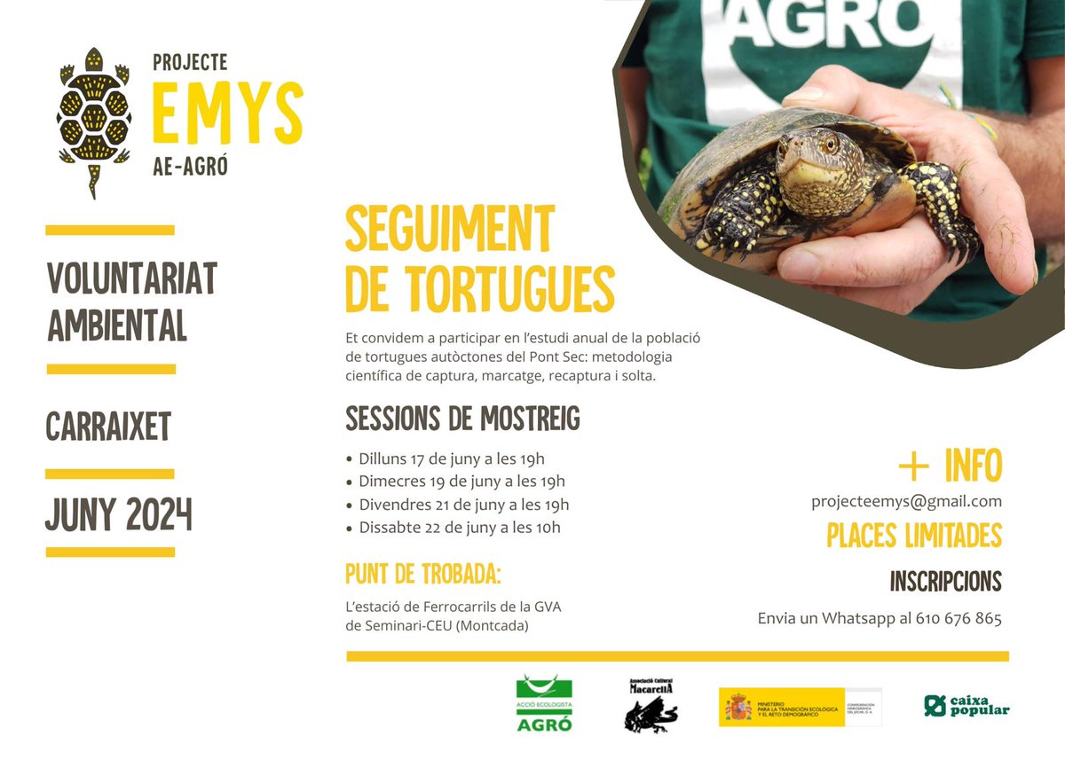 Activitats de juny: Trobada Club de Lectura 📚, Projecte Emys 🐢 i Foguera 🔥 <a href="/AEAgro/">AccióEcologista Agró</a> <a href="/perlhorta/">Per L'Horta 🍉</a> <a href="/jovesnet/">Xarxa JOVES.net</a> <a href="/Rollmassarrojos/">Roll de l'Ametler</a>