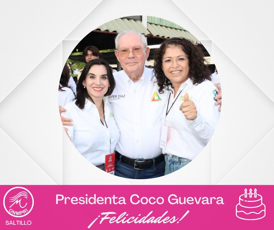 ¡Feliz Cumpleaños Presidenta <a href="/ddakys/">Coco GVara</a>! Bendiciones en este día tan especial de parte de <a href="/doraadelagarza/">Dora de la Garza</a>, líder #ONMPRI #Saltillo y de quienes integramos este gran equipo. 

#Saltillo #Coahuila