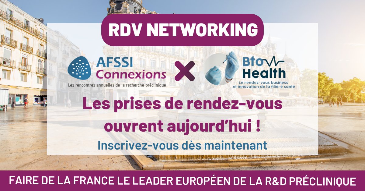 Les prises de rendez-vous ouvrent aujourd'hui à 14h !🔔
La deuxième journée des AFSSI Connexions est organisée en collaboration avec AD'OCC à l'occasion du BtoHealth 🤝
 
📆 Rendez-vous le 2&amp;3 juillet à Montpellier  
Inscrivez-vous 
👉 afssi-connexions.fr/convention-daf…