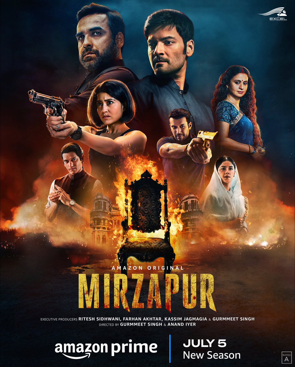 YehHaiMirzapur's tweet photo. Kar diye prabandh #MS3W ka. Date note kar lijiye❤
#MirzapurOnPrime, July 5

@TripathiiPankaj @alifazal9 #battatawada @RasikaDugal @MrVijayVarma @itsishatalwar @HarshitaGaur12 @an_3jum @rajeshtailang @gurmmeet @ritesh_sid @FarOutAkhtar @J10kassim @vishalrr @excelmovies https://t.co/Jp7ZFeaSzj
