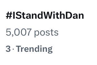 ChristyDanFan's tweet image. #IStandWithDan is number 3 now. Oh yaaaaaaas! Go Dan! Majorly go Dan! 🥰🥰🥰🥰