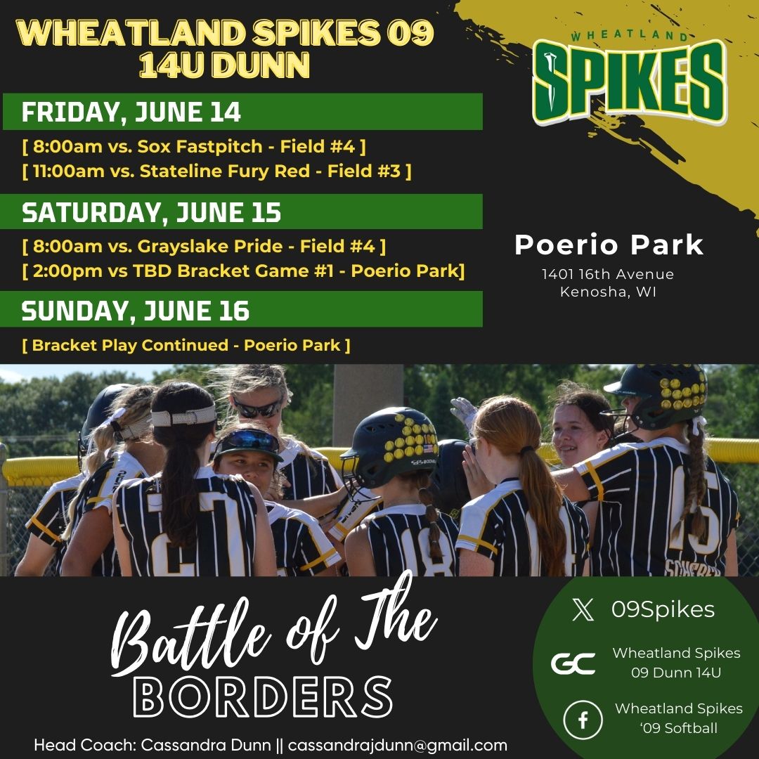 Great to be back on the field together!  Solid first weekend going 3-2 and placing 5th at the Northern Ice PGF! Check out our Battle of the Borders schedule this weekend! 
<a href="/AshleyPape_2027/">Ashley Pape 2027</a> <a href="/AutumnC_09/">Autumn croegaert</a> <a href="/AddysonDunn2027/">Addyson Dunn-2027</a> <a href="/AveryNickl/">avery nickl</a> <a href="/SavannahEr_2028/">Savannah Erickson</a> @EmaDurst_