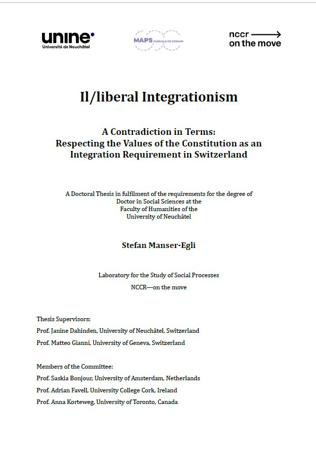 Janine Dahinden - also janine.dahinden.bsky.social (@janinedahinden) on Twitter photo Congratulations to <a href="/S_Manser_Egli/">Stefan Manser-Egli</a> who brilliantly defended yesterday his thought-provoking thesis on « Il/liberal Integrationism ». Very well done!!!
<a href="/UniNeuchatel/">Université Neuchâtel</a> <a href="/mapsunine/">Maison d'analyse des processus sociaux UNINE</a> <a href="/nccr_onthemove/">nccr – on the move</a> <a href="/reflex_studies/">Reflexivities in Migration Studies - IMISCOE SC</a> Congratulations to <a href="/S_Manser_Egli/">Stefan Manser-Egli</a> who brilliantly defended yesterday his thought-provoking thesis on « Il/liberal Integrationism ». Very well done!!!
<a href="/UniNeuchatel/">Université Neuchâtel</a> <a href="/mapsunine/">Maison d'analyse des processus sociaux UNINE</a> <a href="/nccr_onthemove/">nccr – on the move</a> <a href="/reflex_studies/">Reflexivities in Migration Studies - IMISCOE SC</a>