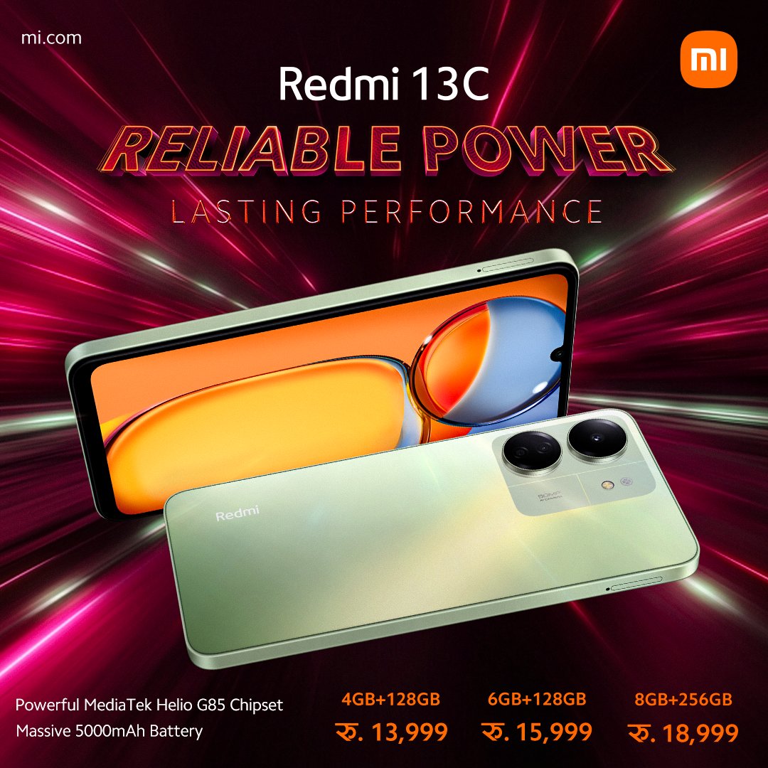 XiaomiNepal's tweet image. Never Run Out of Juice: 𝐑𝐞𝐝𝐦𝐢 𝟏𝟑𝐂 Equipped with a Massive 5000mAh (typ) Battery! 🔋⚡

#Redmi13C #LongLastingBattery #StayCharged