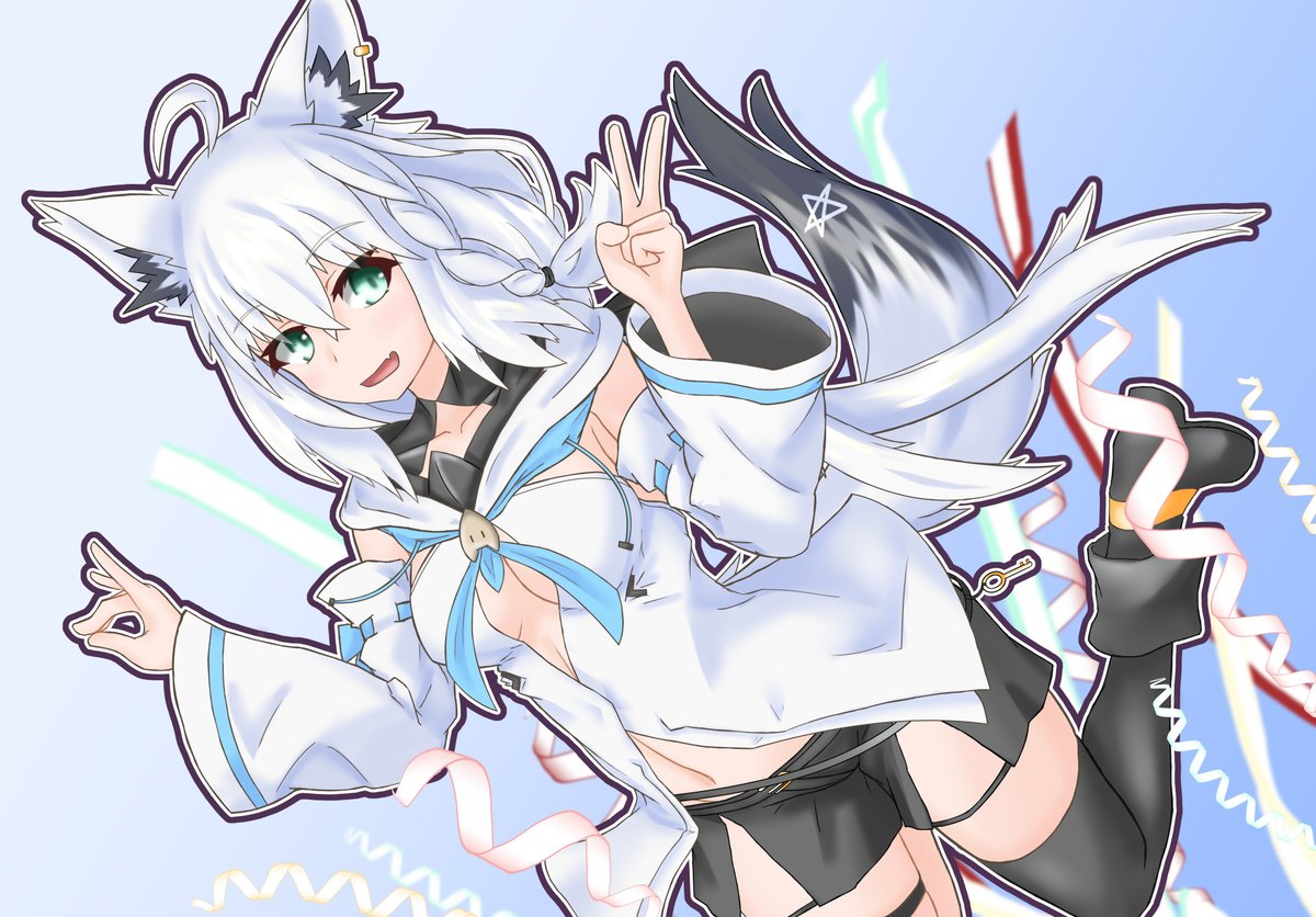 フブキ「ちょっと遅れちゃいましたが6周年おめでとうございます!#絵フブキ#白上フブキ活動」|xiny/さいにーのイラスト