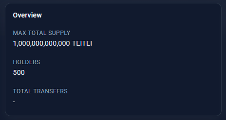 TeiTeiERC's tweet photo. 500 samurai's are holding $TEITEI our journey to the path of riotousness has only just begun! https://t.co/09Rbj8ooZT