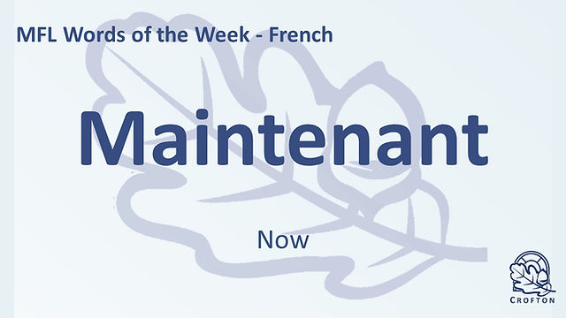 CroftonEnglish's tweet photo. Our KS3 Words of the Week this week are: pursue, enthral, and modicum. 

The MFL Word of the Week this week is the French for 'now': maintenant. 

https://t.co/c78vVi0tjw

#literacy #wordoftheweek #vocabulary https://t.co/dy2pFUJ5wt