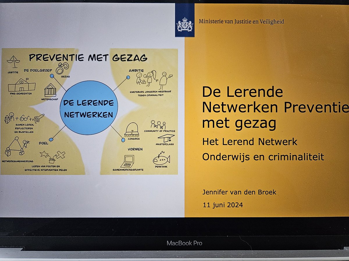 Vanmiddag geef ik een digitale lunchlezing voor het <a href="/ministerieJenV/">Ministerie van Justitie en Veiligheid</a> over de rol van het voortgezet onderwijs in het voorkomen en signaleren dat leerlingen betrokken raken bij criminele netwerken. Deelnemen? Stuur me een bericht!
#preventiemetgezag #JenV #PmG #JustitieenVeiligheid