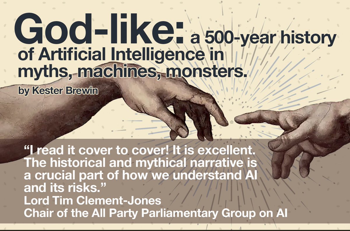 kesterbrewin's tweet image. Fantastic time talking to Lord Tim Clement-Jones yesterday about GOD-LIKE, and the race to regulate for 'Good #AI'. Full interview will be available shortly as part of the expert series I am doing with @trippfuller for #ProcessThis. Get a copy of the book: booksellercrow.co.uk/shop/god-like/