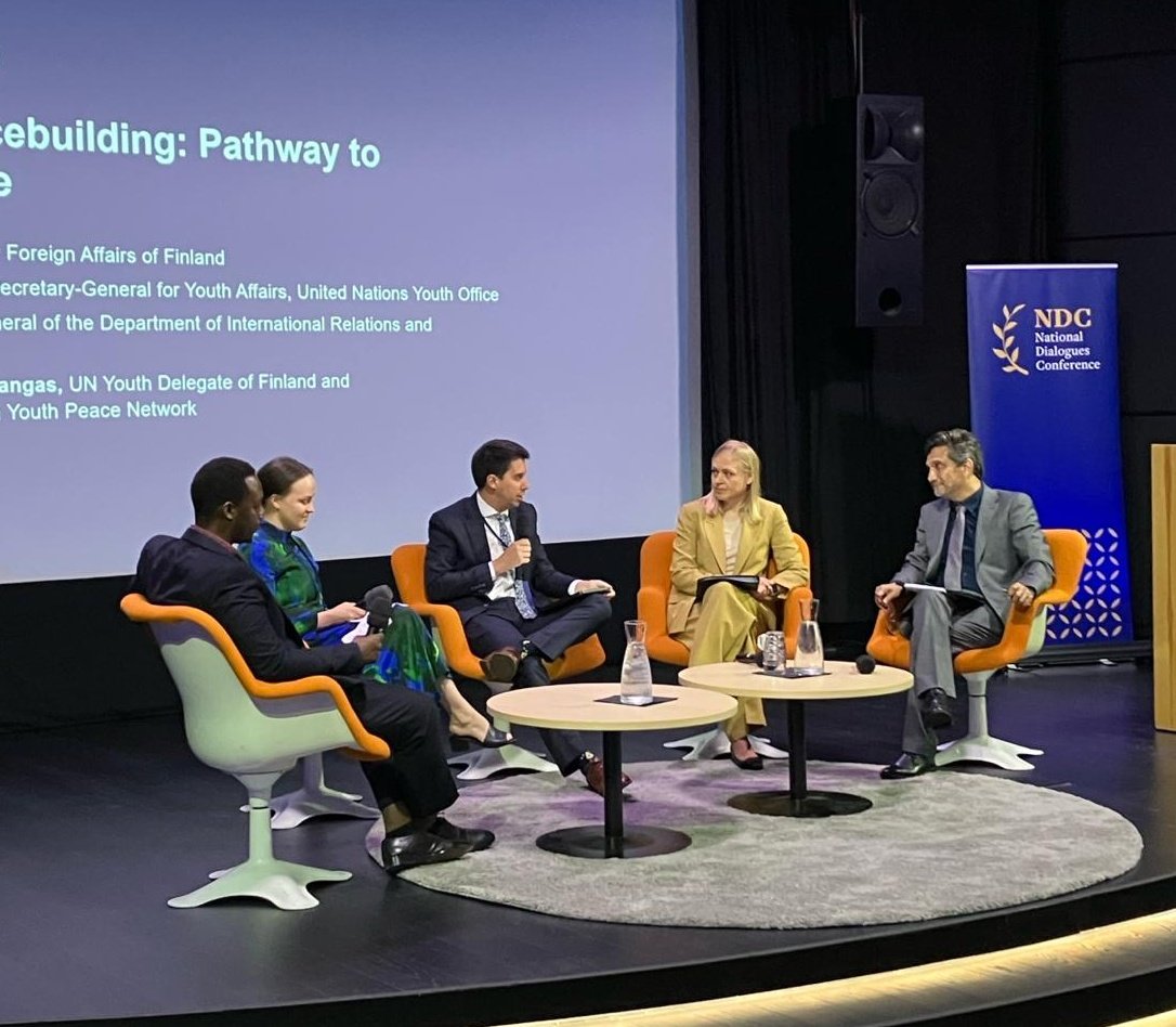 National Dialogues Conference beginning with Youth, Peace and Security panel. 
#YPS <a href="/UNYouthAffairs/">UN Youth Office</a> <a href="/Ulkoministerio/">MFA Finland 🇫🇮</a>