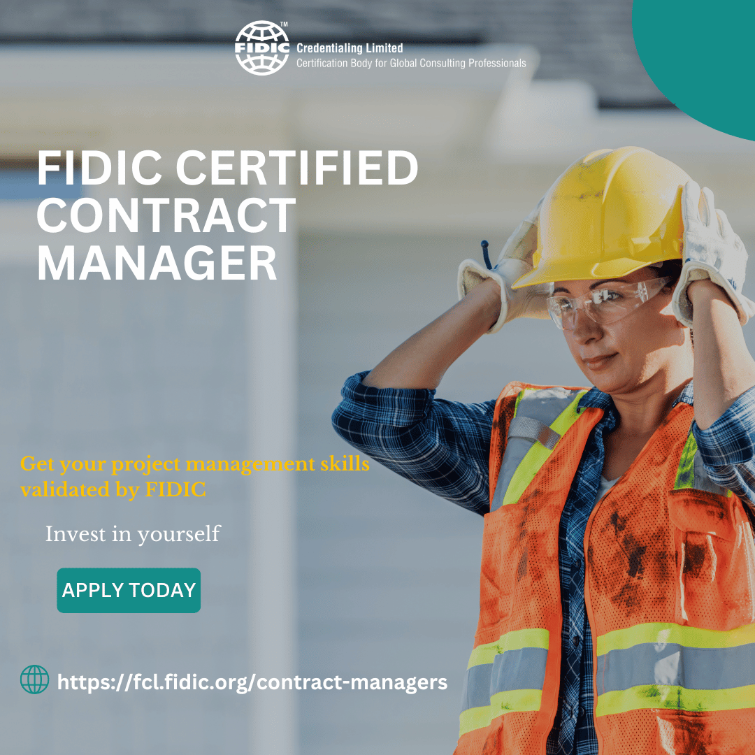 Calling all Contract Managers!

Remember, we are closing applications in 3 days.

If you are experienced in using #FIDIC contracts and you have 5 years’ experience or more in project management, you should apply for the FIDIC Certified Contract #Manager certification.

Why? To