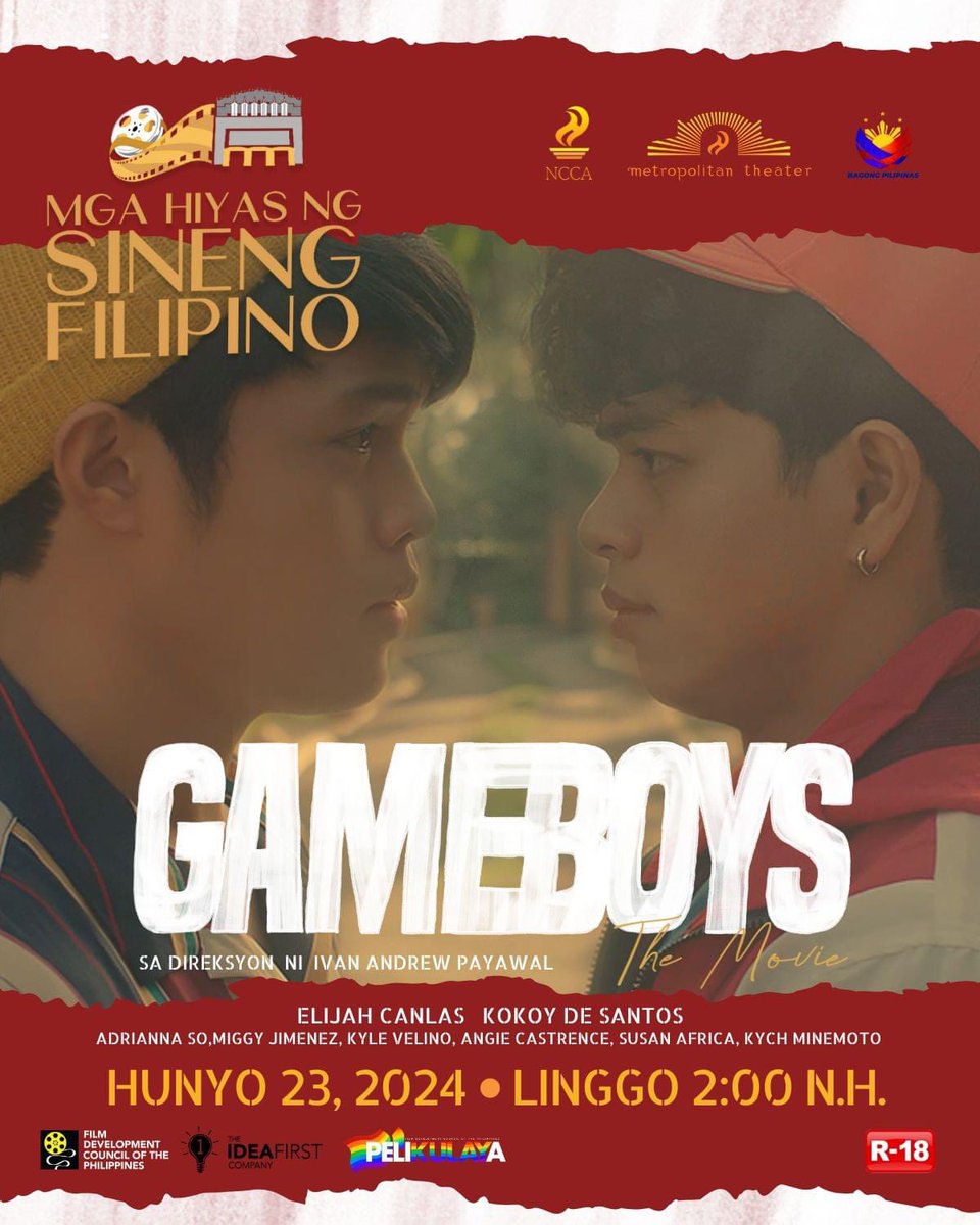 GAMEBOYS at The Metropolitan Theater!

Thank you to the FDCP, NCCA, and the Metropolitan Theater for this screening! You can watch it for free, check the link below.👇

bit.ly/3X7chXw