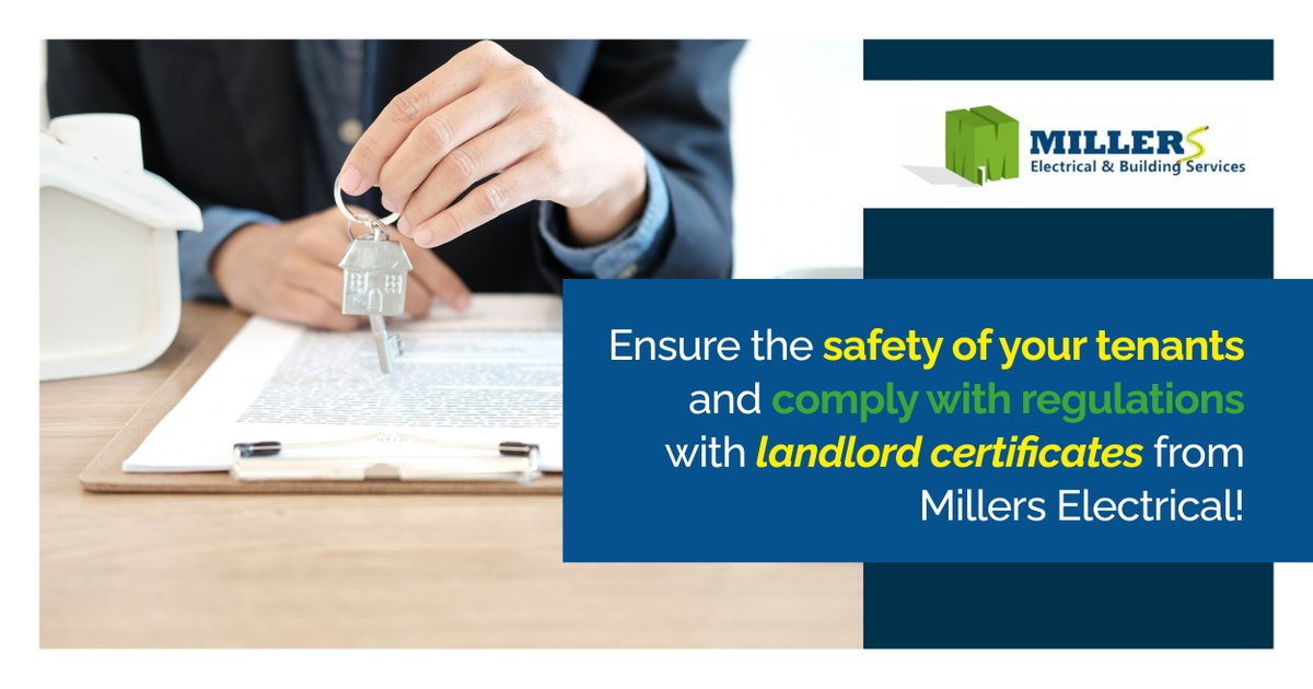 Ensure the safety of your tenants and comply with regulations with landlord certificates from Millers Electrical! 🏠✅ Our thorough inspections and certifications give you peace of mind, knowing that your property is safe and compliant. Book your inspection today! 

#MillersE ...