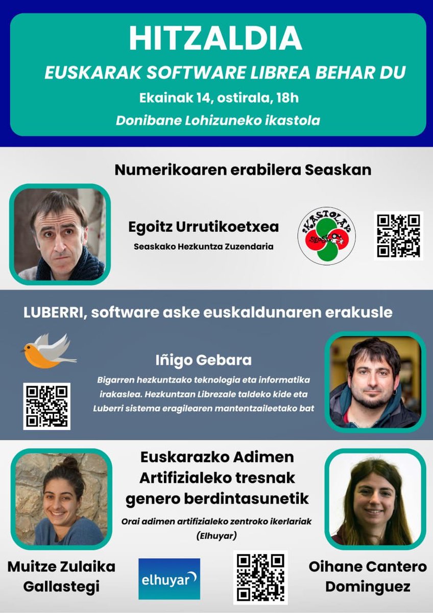 💻Ostiralean Txikilinux Eguna izango da Donibane Lohitzuneko ikastolan. Azken urteetan egin den lana bertatik bertara ezagutzeko aukera paregabea izango da.
📺xehetasun gehiago:
peertube.eus/w/df8c384b-3e8…
#TresnaLibreakHaurLibreentzat
#TxikilinuxIkastoletan
#BurujabetzaDigitala