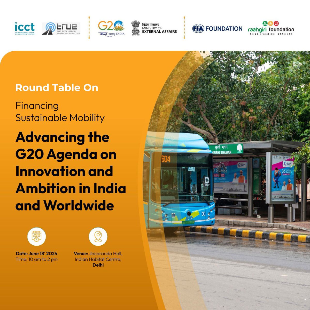 We are excited to invite you to the 𝗥𝗼𝘂𝗻𝗱𝘁𝗮𝗯𝗹𝗲 𝗼𝗻 "𝗙𝗶𝗻𝗮𝗻𝗰𝗶𝗻𝗴 𝗦𝘂𝘀𝘁𝗮𝗶𝗻𝗮𝗯𝗹𝗲 𝗠𝗼𝗯𝗶𝗹𝗶𝘁𝘆: 𝗔𝗱𝘃𝗮𝗻𝗰𝗶𝗻𝗴 𝘁𝗵𝗲 𝗚𝟮𝟬 𝗔𝗴𝗲𝗻𝗱𝗮 𝗼𝗻 𝗜𝗻𝗻𝗼𝘃𝗮𝘁𝗶𝗼𝗻 𝗮𝗻𝗱 𝗔𝗺𝗯𝗶𝘁𝗶𝗼𝗻 𝗼𝗻 𝗜𝗻𝗱𝗶𝗮 𝗮𝗻𝗱 𝗪𝗼𝗿𝗹𝗱𝘄𝗶𝗱𝗲 " organised by