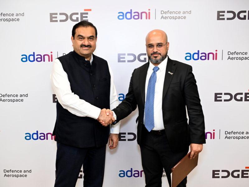 AdaniDefence's tweet photo. Excited to announce a landmark partnership between Adani Defence & Aerospace and UAE's @_edgegroup.
CEOs @ashrajvanshi and Hamad Al Marar emphasize our shared commitment to national security and innovation, aiming to transform defence through joint design, development, and R&D. https://t.co/4cEjoHeLC9