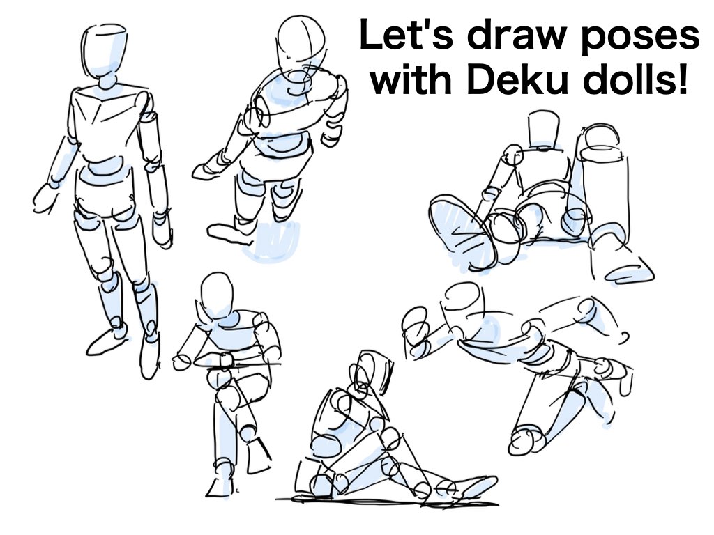 PrivateAnime's tweet photo. Deku dolls are useful for understanding three-dimensional objects. https://t.co/6fx7LHRhRb