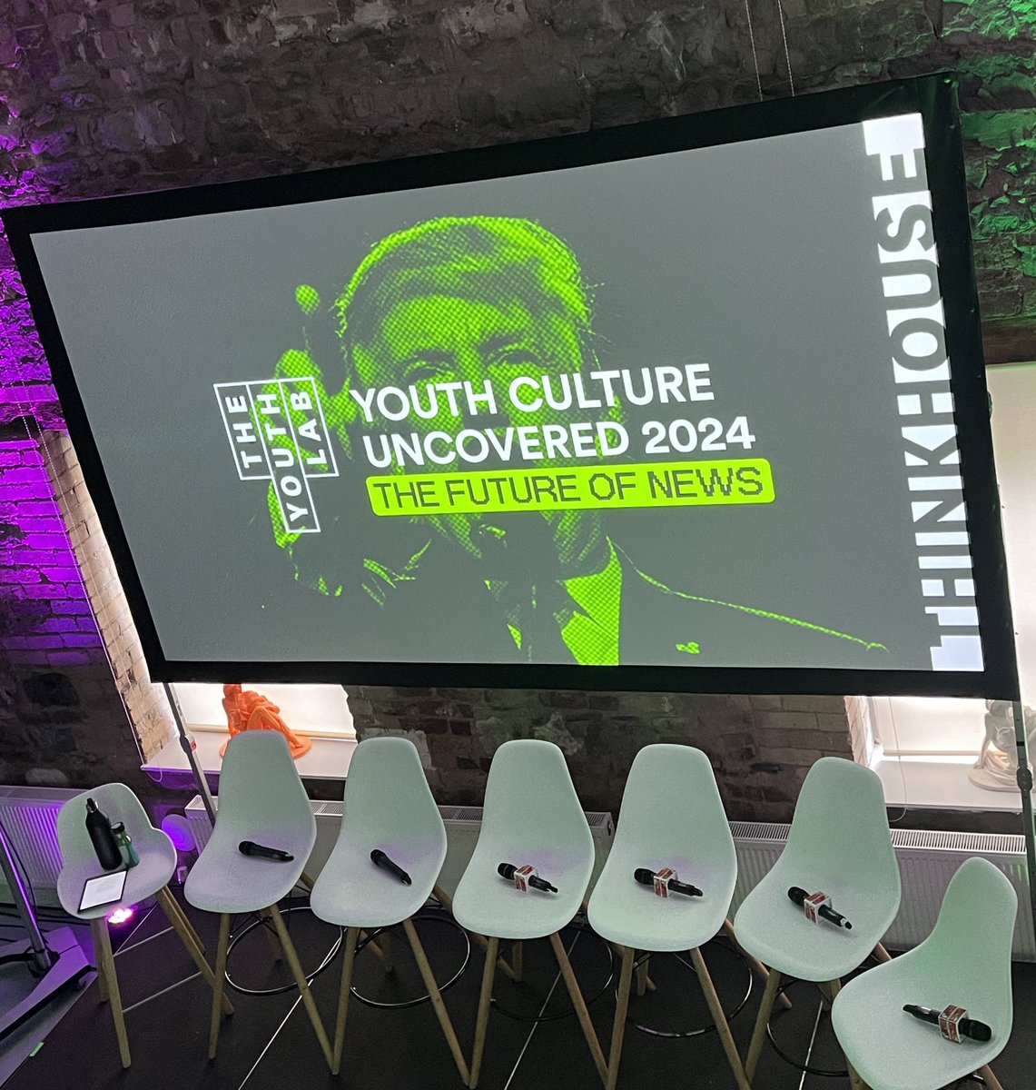 We’re just about to kick off our annual #YouthCultureUncovered event at THINKHOUSE HQ, exploring young people’s views on the news and media landscape. 📰

We have some incredible panelists here this morning including <a href="/georgemontagu/">George Montagu</a> <a href="/marklittlenews/">Mark Little</a> <a href="/Mark_Coughlan/">Mark Coughlan</a> and many more.