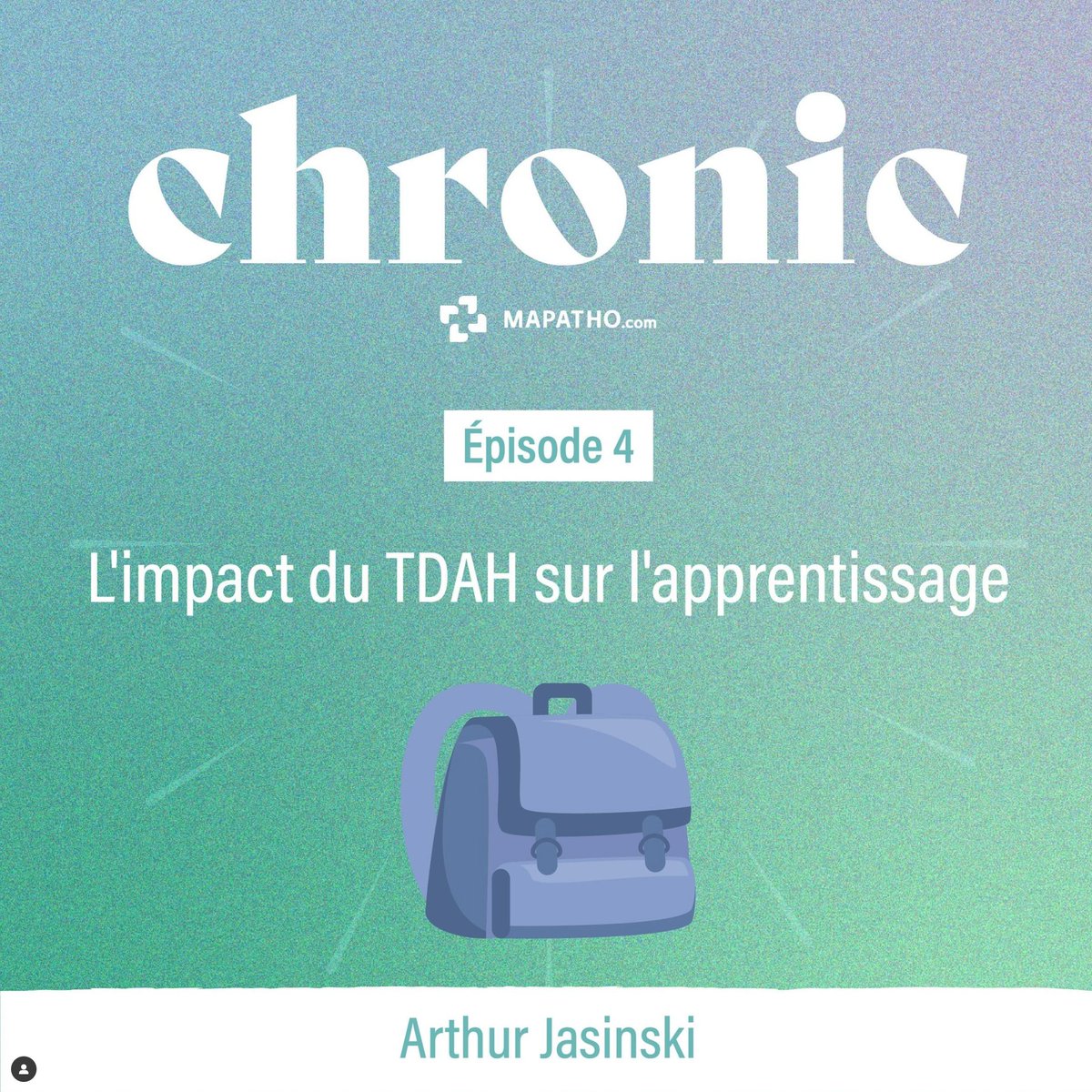 Nouvel épisode du #podcast Chronic disponible - L’impact du TDAH sur l’apprentissage avec Arthur <a href="/eveildutdah/">Arthur Jasinski</a> 

🎒 Durant cet épisode, nous abordons la scolarité et la vie professionnelle avec un #TDAH

🎧 podcast.ausha.co/chronic/arthur…