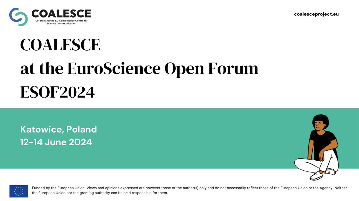 📣 The time has come for the new edition of <a href="/ESOF_eu/">ESOF</a>!
From 12 to 14 June, #COALESCE will participate in the EuroScience Open Forum with a series of events. Join us to discuss the future of science communication in Europe and don’t miss our activities.

#ESOF2024 #ESOF #SciComm