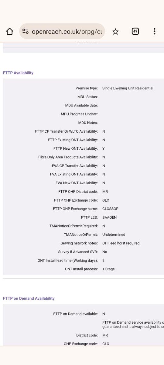 niborkm's tweet photo. @WeAreOpenreach No, I'm looking to change provider, I've contacted BT and Zen, Zen says my cabinet is showing amber status, from what I can see there are no cables on the telegraph posts out side but the fibre has been installed in ducts, hence saying available. https://t.co/qcCmTPhZ52