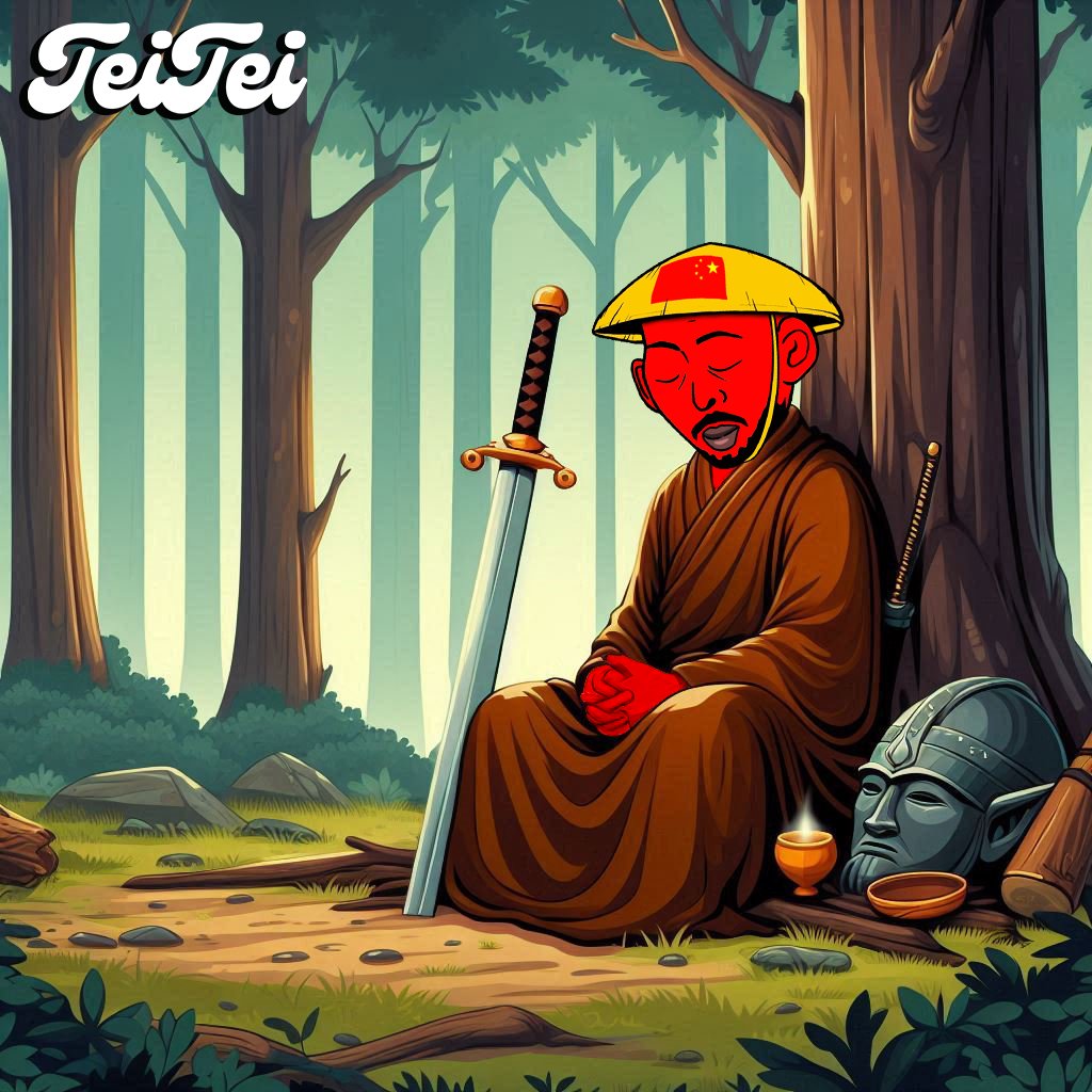 TeiTeiERC's tweet photo. "Among the fallen leaves and broken branches, wisdom takes root." $TEITEI https://t.co/tppThrtjhc