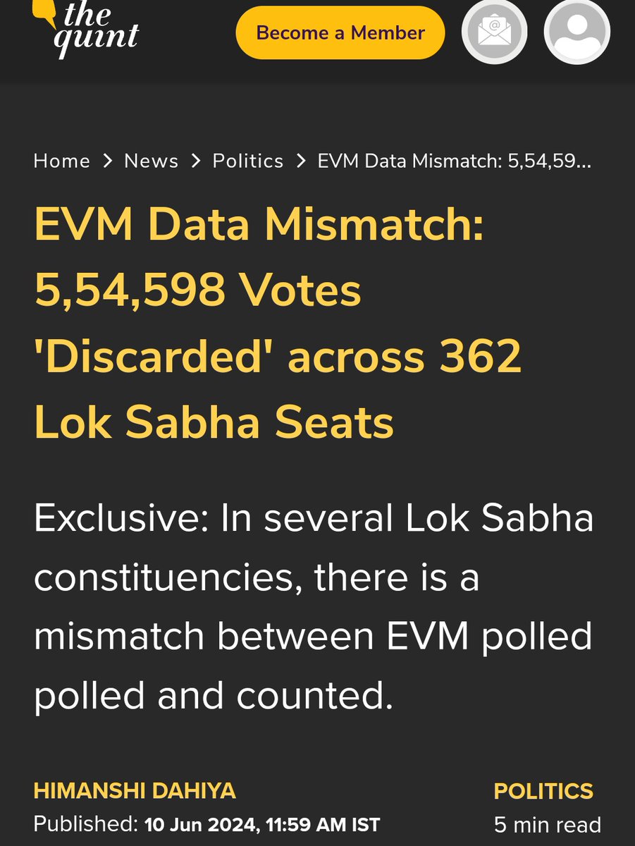 If votes have been manipulated in 140 seats, then BJP's real seat count is 240 - 140 
= 100 seats. 

BJP getting 100 seats matches perfectly with the widespread &amp; very visible anger against Modi &amp; Co seen on the ground. 

Modi &amp; Co have stolen the mandate.