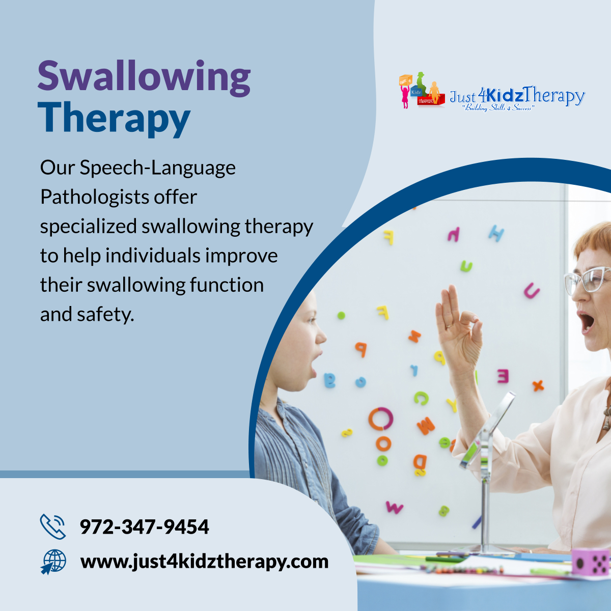 Justkidztherapy's tweet photo. Ensure safe swallowing with our specialized therapy sessions! Contact us to schedule a consultation with our expert therapists.
#DentonCountyTX #PediatricTherapyServices #SwallowingTherapy #SpeechLanguagePathologists #SpecializedTherapy https://t.co/lE4QkldT56