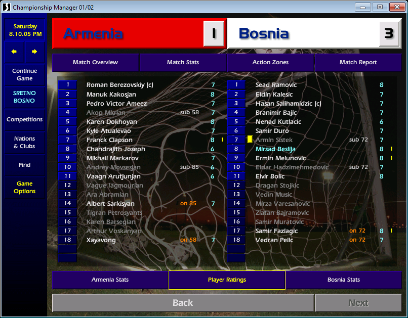ChampManStories's tweet photo. Armenia vs Bosnia WCQ

With how we performed vs Croatia in Split and ESPECIALLY vs SAN MARINO, we don't deserve anything. We won, Croatia lost, but, no Playoffs

#CM0102 #SretnoBosno https://t.co/gegNYKAeTv