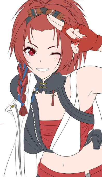 今 熾霞ちゃん描いてる 