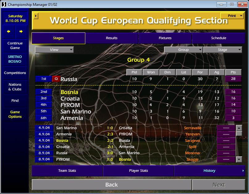 ChampManStories's tweet photo. Yes, we finished 2nd above Croatia in the World Cup 06 Qualifiers. But no playoffs for us

Slew of injuries happened, but no excuses. 

#CM0102 #SretnoBosno https://t.co/UlAijEKH1u