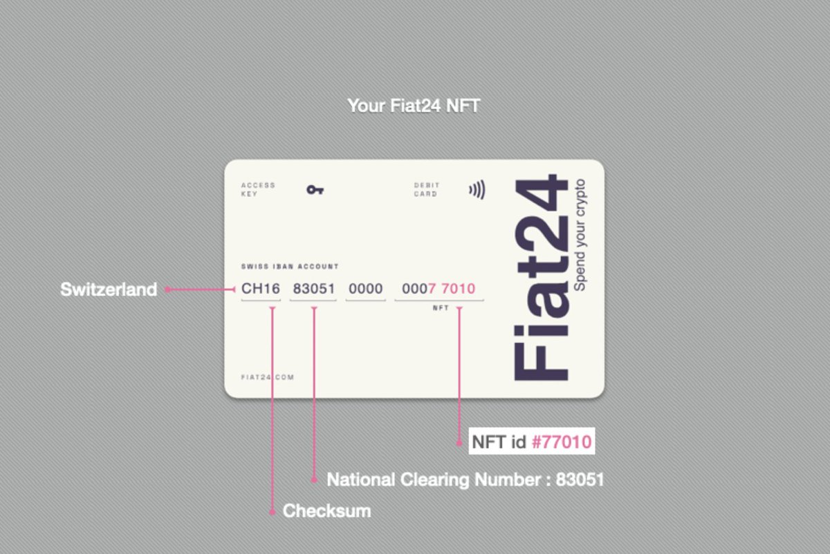 An #NFT as access to a #swiss IBAN account, complete with #visa debit card  and endless payment opportunities? Why not! Just connect your fav wallet  and get started in minutes! https://t.co/l5KeiyYgDS
