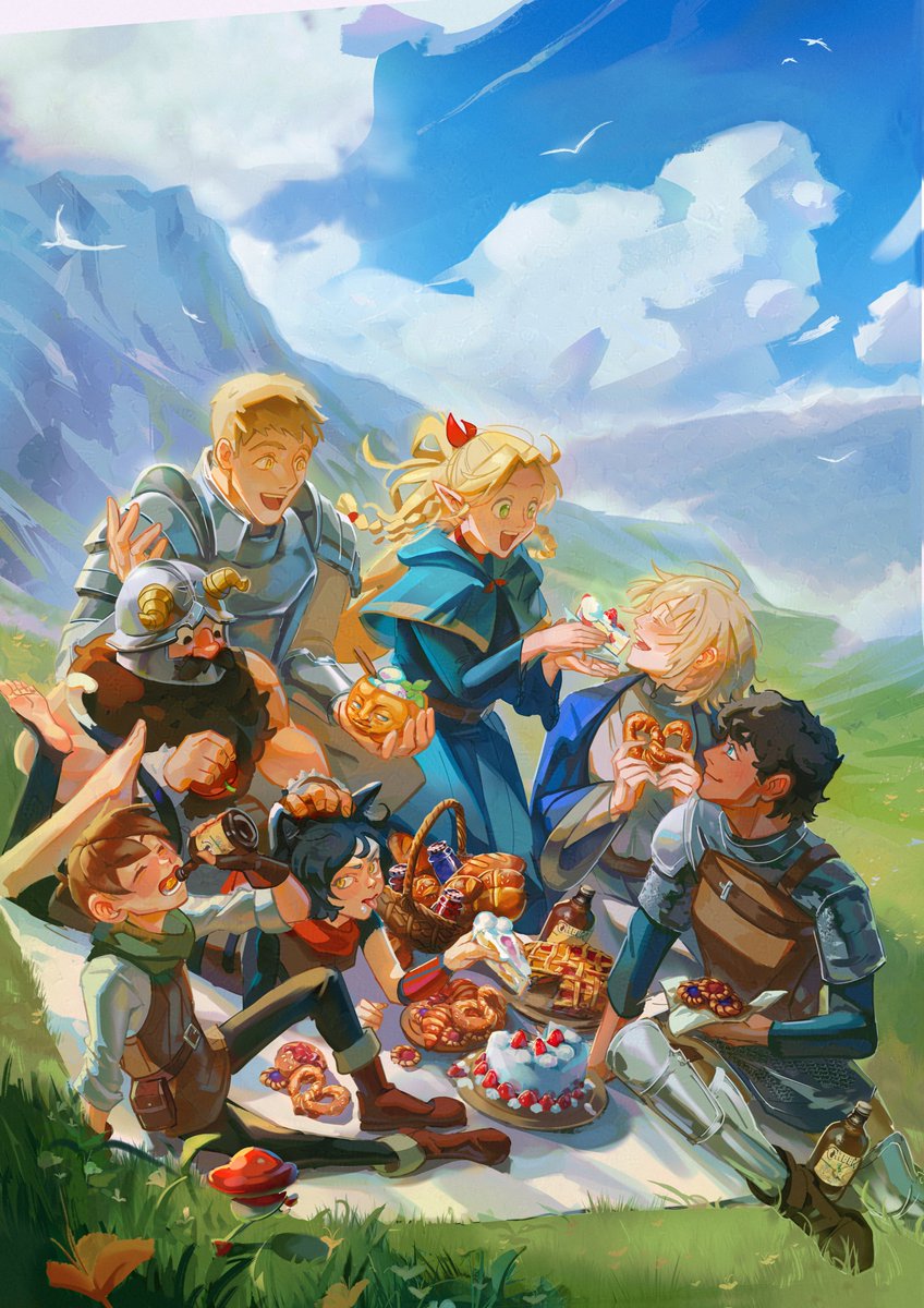 Dungeon meshi, ahhhh dungeon meshi...🍰

#DungeonMeshi #illustration