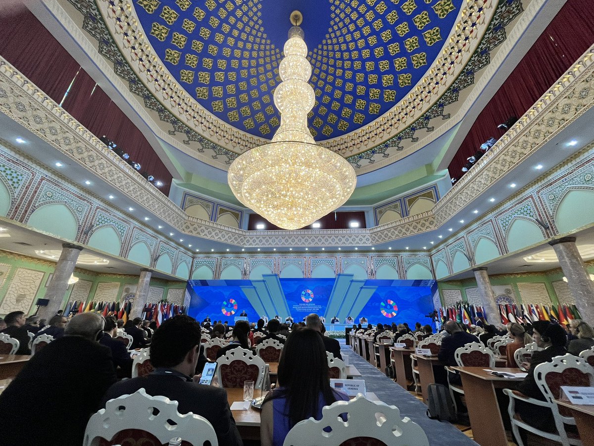 Participating in the Dushanbe Water Process held by Tajikistan. Women and girls’ health is impacted by the scarcity of water and climate change. It is key to include women and young people in designing solutions. <a href="/UNFPATajikistan/">UNFPA in Tajikistan</a> <a href="/TajikistanUN/">TajikistanUN</a>  #DushanbeWaterConference