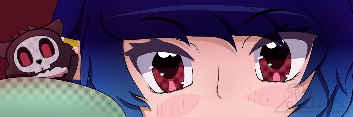 Plaxu_n's tweet photo. For the Queen on the Little Mascot Army, she's making! Happy birthday, to cutest Dullahan evar! https://t.co/MrzGiqolaE