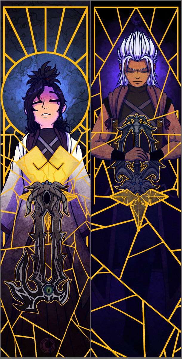 RedMoonDragon_'s tweet image. A couple of gold foil bookmarks I made for @ShatteredZine  Plus a bonus of one of the bookmarks merged together (as intended)  

Which do you like better?

#kingdomhearts #xehaqus
