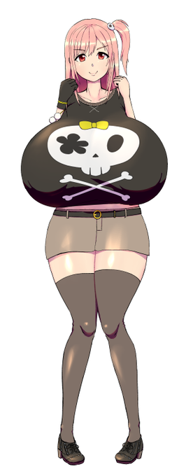 あとはスカートの迷彩柄とか背景とかだけじゃ 