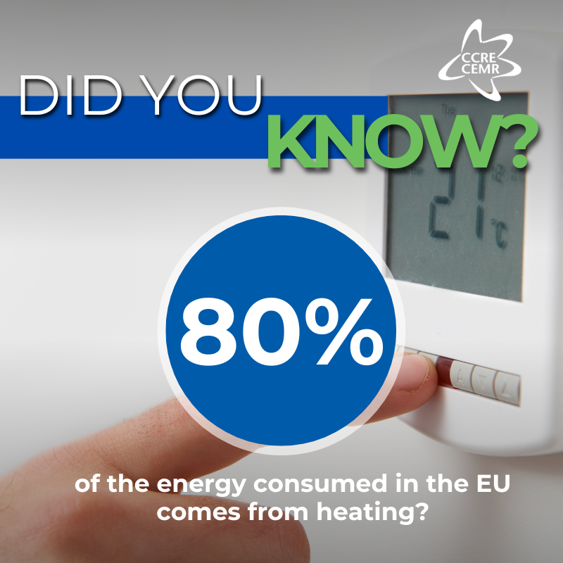 CCRECEMR's tweet photo. ๐ #LocalDataTuesday
Did you know that domestic heating represents 80% of the energy consumption by EU households? ๐ ๐ฅ
Local and Regional Governments play a key role in district heating, building codes, and the heating transition.
Join us at #EUSEW to learn more!
#RGRE https://t.co/oqfMpKJT3z