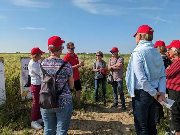 A l'occasion des #JNAgri, des participants ont pu découvrir les étapes de la production de #pâtes <a href="/Panzani/">Panzani</a>  depuis le champ de Baptiste Menon, #céréalier 
larep.fr/beauce-la-roma…