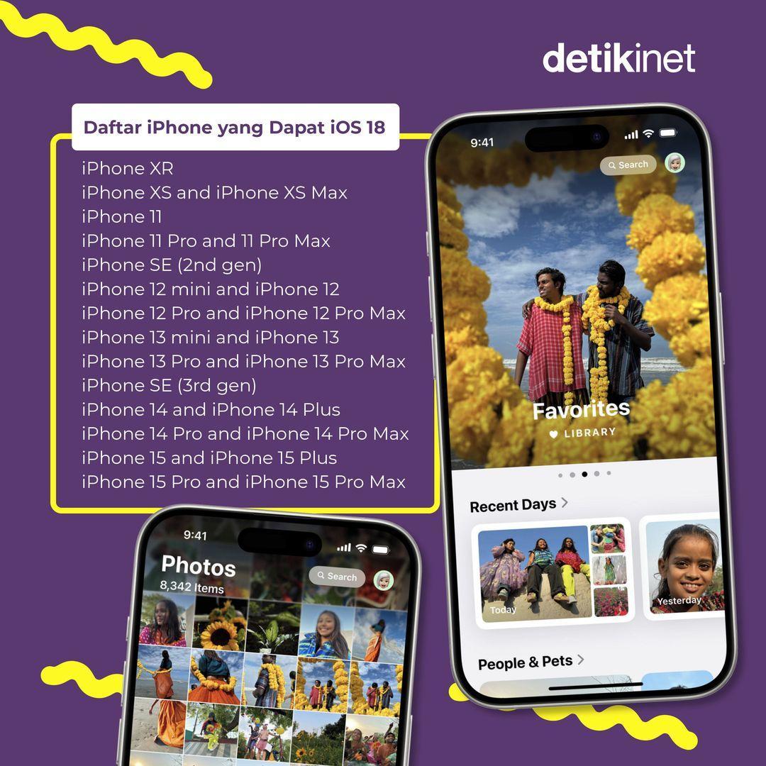 detikinet's tweet photo. Apple resmi mengumumkan iOS 18 di perhelatan WWDC 2024. iPhone apa aja yang kebagian update sistem operasi ini? Yuk, cek daftarnya di slide selanjutnya!⁣
⁣
#Apple #iOS18 #WWDC2024 #iPhone #AI #AppleIntelligent https://t.co/XWPyYoxEvz