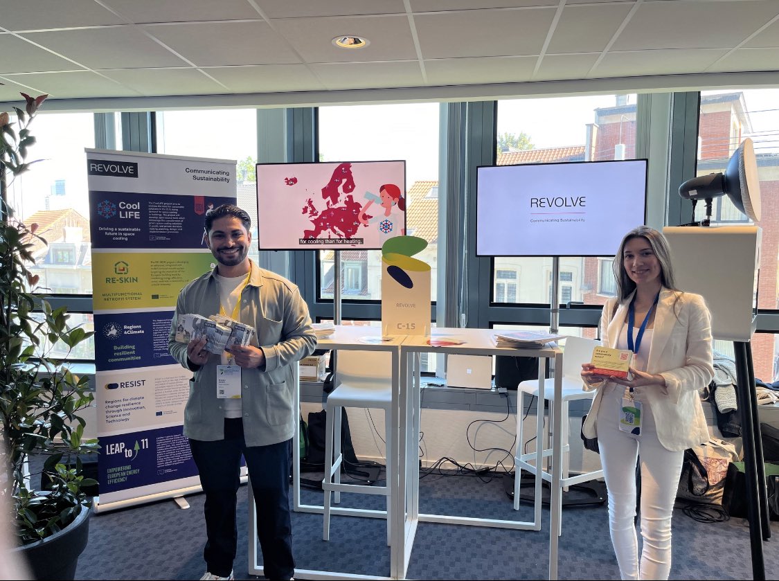 RevolveMediaCo's tweet photo. 🔋🔌 We are ready for day 1 at #EUSEW! 

Come check out our stand to learn about our #energy related projects, and have your photo taken in our photo booth! 📸 https://t.co/KAVXYPhNPB