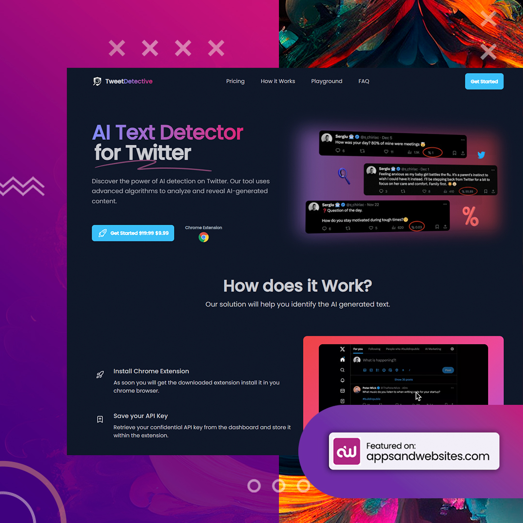 AppsandWebsites's tweet image. Unlock the potential of AI detection on Twitter! 🧠🔍 Our tool harnesses advanced algorithms to uncover AI-generated content.
#AIDetection #TwitterInsights #AlgorithmAnalysis
Visit the Apps & Websites directory for more awesome AI Tools: appsandwebsites.com/directory/ai-t…