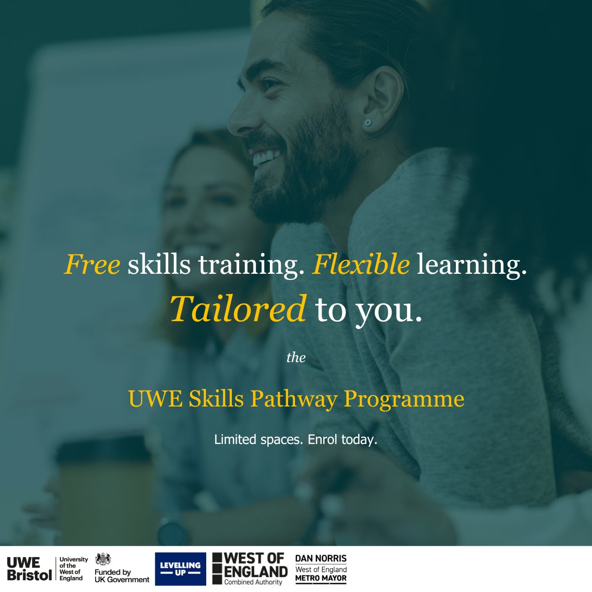 Add value to your organisation whilst boosting your career through our fully-funded bespoke training programme, with mentorship support from industry experts.  

Find out more about the Skills Pathway Programme 

➡️go.uwe.ac.uk/isesc