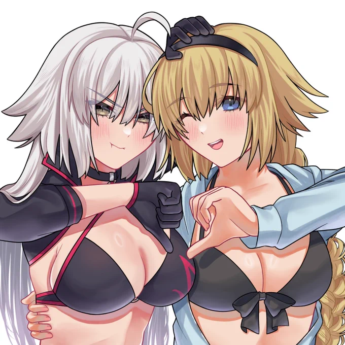 ジャンヌオルタ&amp;ジャンヌ\\\\ファンサしてっ!////#FGO 