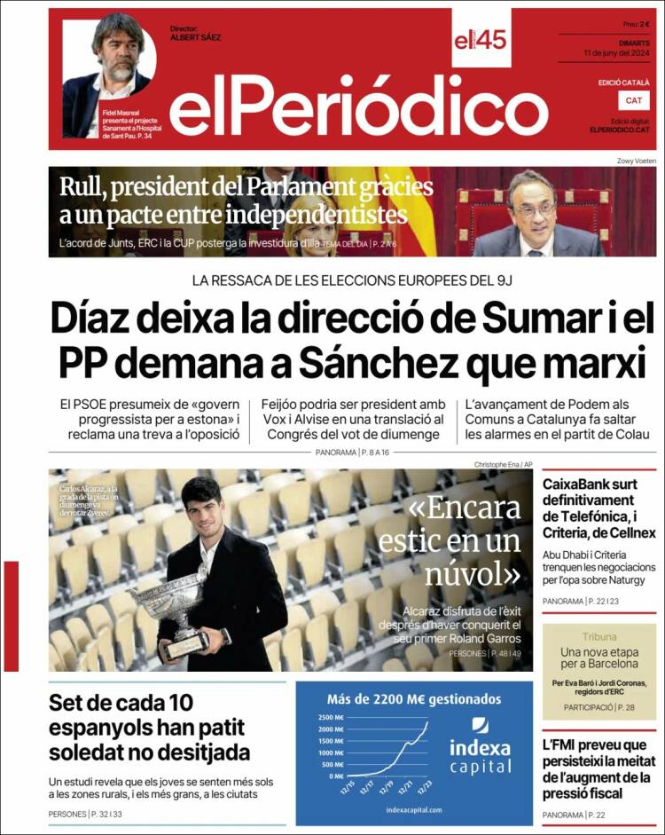 periodistes_cat's tweet photo. Repassa les portades dels diaris d'avui dimarts, 11 de juny🗞️ https://t.co/hRPXyCh98b